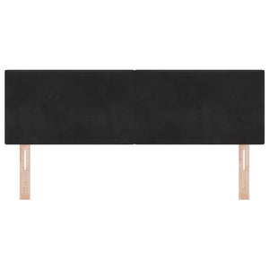 vidaXL Tête de lit LED avec bandes lumineuses LED Noir 144 cm Velours
