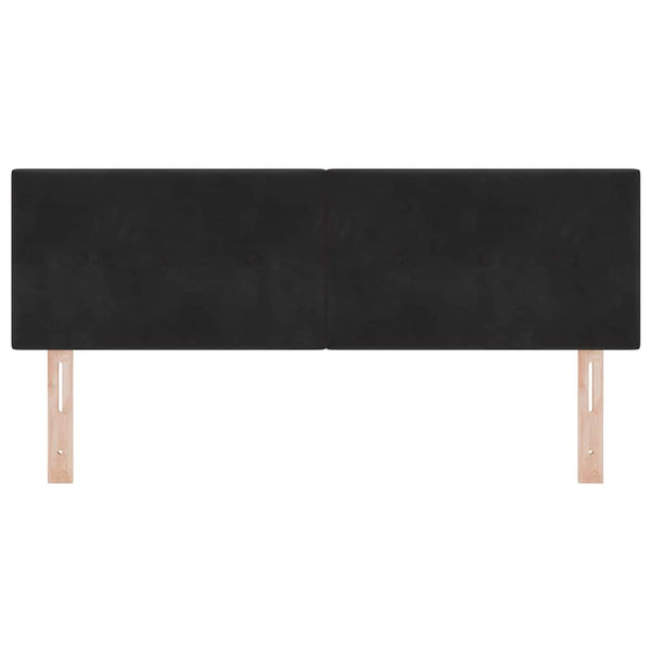 vidaXL Tête de lit LED avec bandes lumineuses LED Noir 144 cm Velours