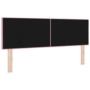 LED Kopfteil Rosa Samt 144 cm