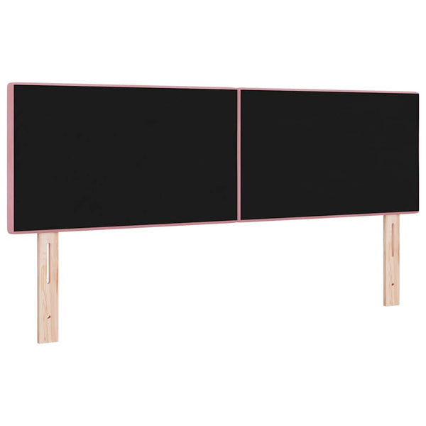 LED Kopfteil Rosa Samt 144 cm