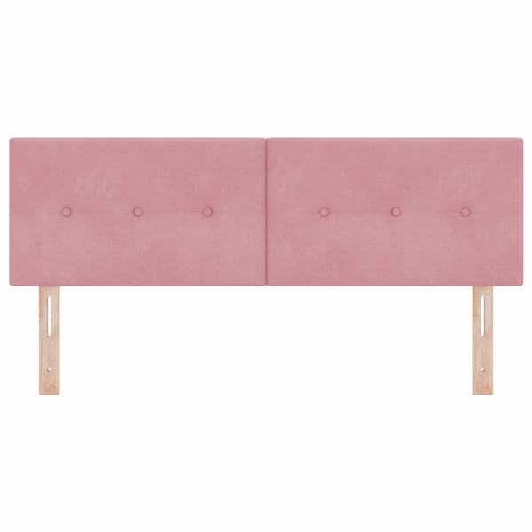 LED Kopfteil Rosa Samt 144 cm