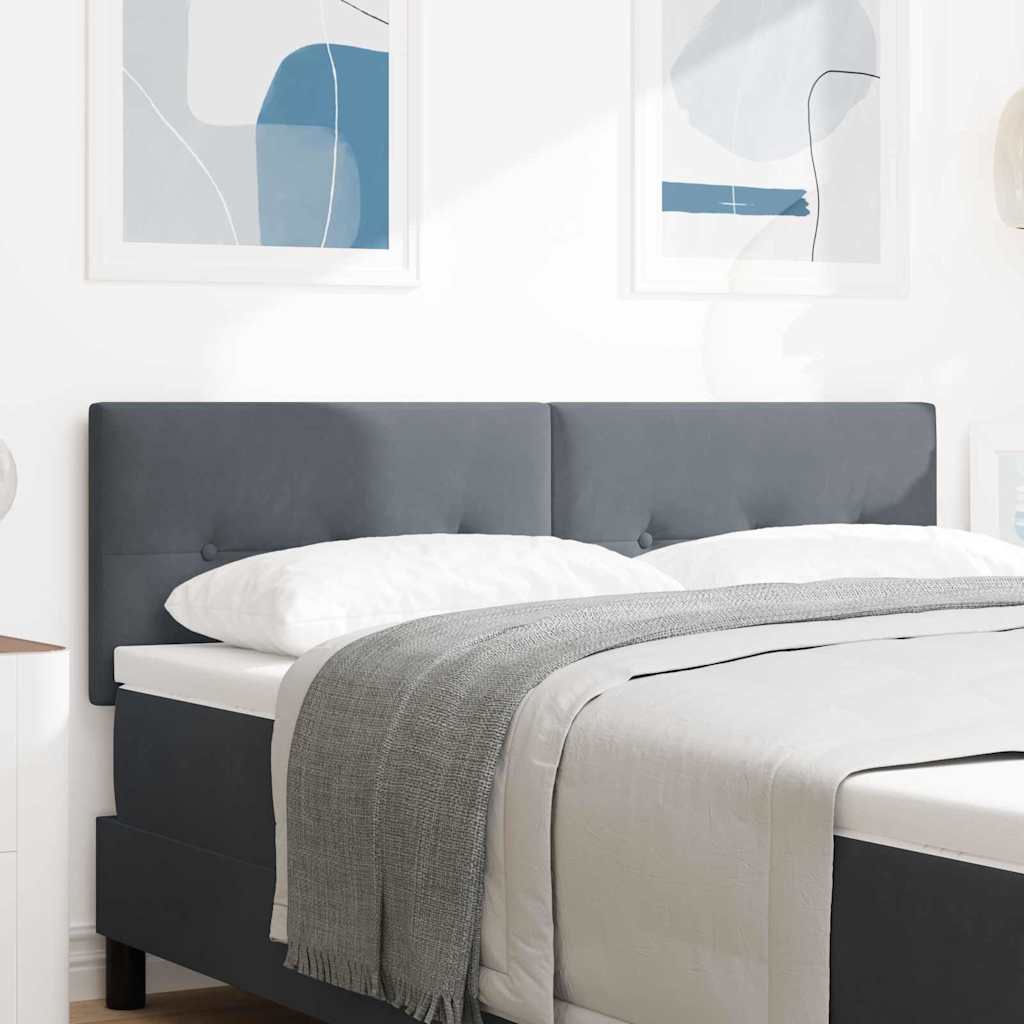 LED Kopfteil Grau 160 cm Samt