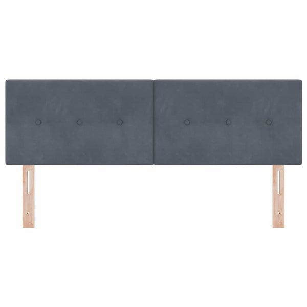 LED Kopfteil Grau 160 cm Samt