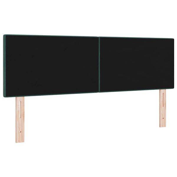 vidaXL LED Headboard with LED Strips Green 160 cm Velvet