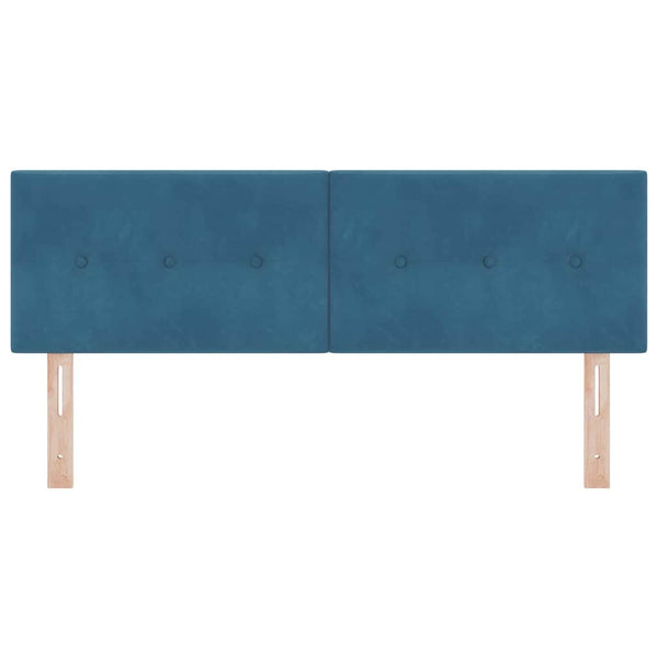 vidaXL Tête de lit avec bandes LED bleu 160 cm Velours