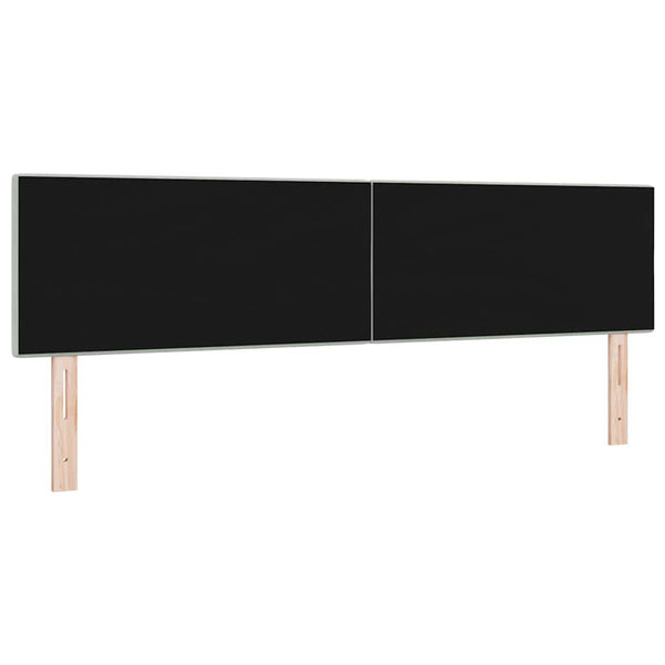 LED Kopfteil Hellgrau Samt 180cm