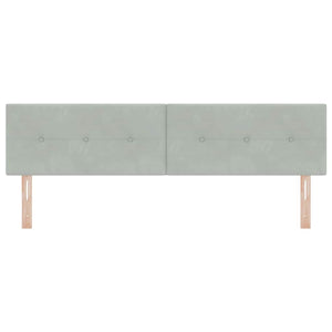 LED Kopfteil Hellgrau Samt 180cm