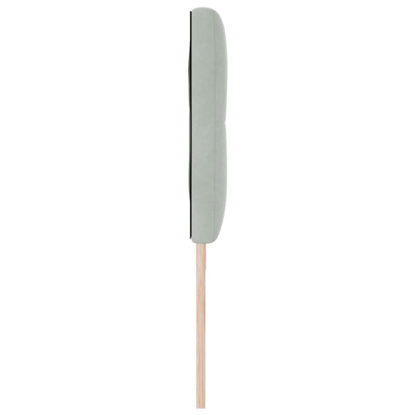 LED Kopfteil Hellgrau Samt 180cm