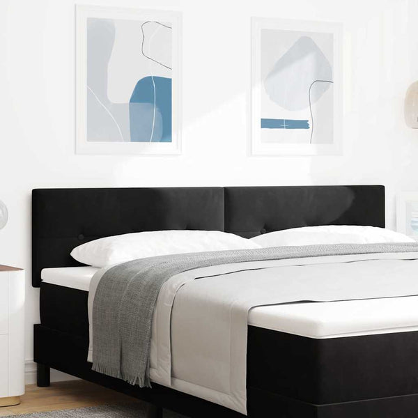 vidaXL Tête de lit LED avec bandes lumineuses LED noir velours 180 cm