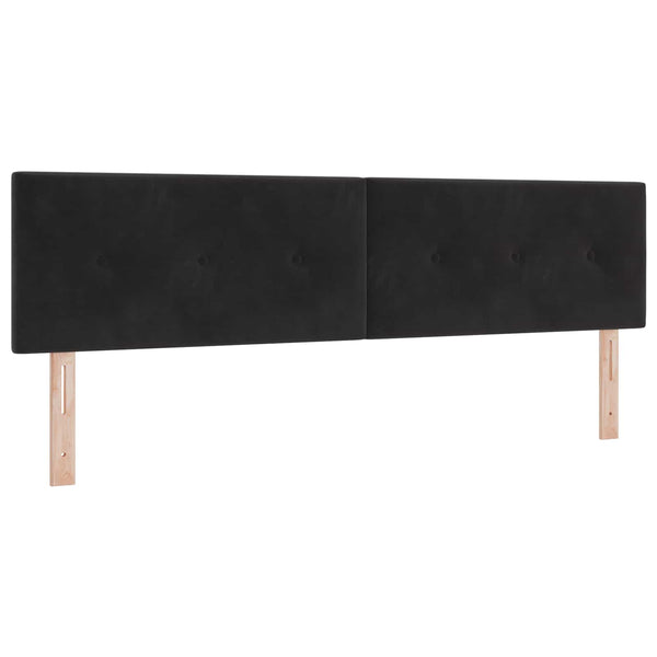 vidaXL Tête de lit LED avec bandes lumineuses LED noir velours 180 cm