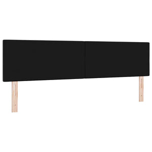 vidaXL Tête de lit LED avec bandes lumineuses LED noir velours 180 cm