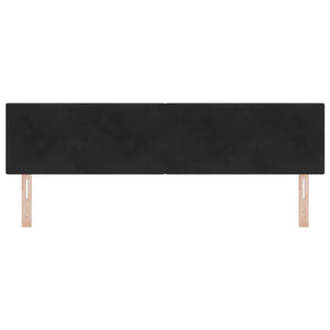 vidaXL Tête de lit LED avec bandes lumineuses LED noir velours 180 cm