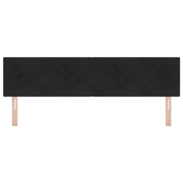 vidaXL Tête de lit LED avec bandes lumineuses LED noir velours 180 cm