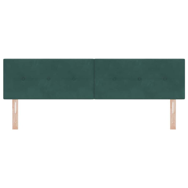 vidaXL LED Headboard with LED Strips Green 180 cm Velvet