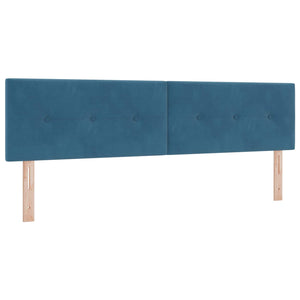 vidaXL Tête de lit avec bandes LED bleu 180 cm velours