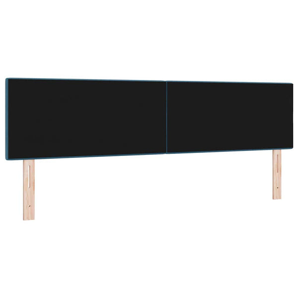 vidaXL Tête de lit avec bandes LED bleu 180 cm velours