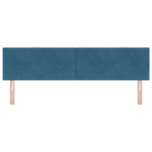 vidaXL Tête de lit avec bandes LED bleu 180 cm velours