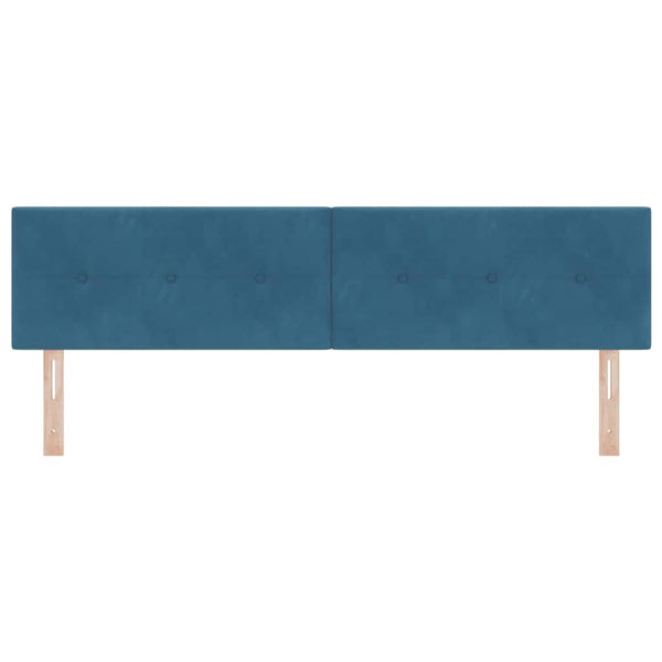 vidaXL Tête de lit avec bandes LED bleu 180 cm velours