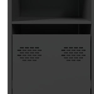 Schwarzes Sideboard, 135 cm, Kaltgewalzter Stahl