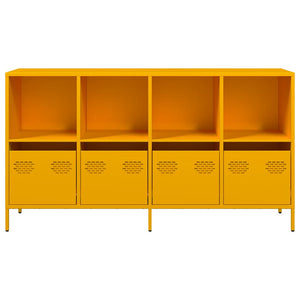 Senfgelbes Sideboard, 135 cm Stahl