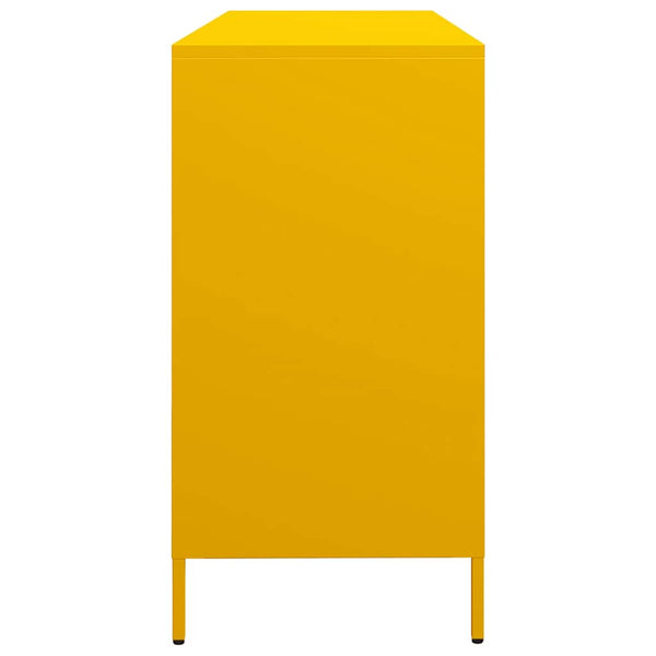 Senfgelbes Sideboard, 135 cm Stahl