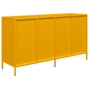 Senfgelbes Sideboard, 135 cm Stahl