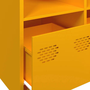 Senfgelbes Sideboard, 135 cm Stahl