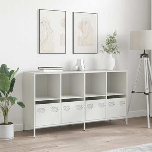 Weißes Sideboard 135 cm aus Stahl