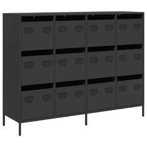 Schwarzes Sideboard 135 cm aus Stahl