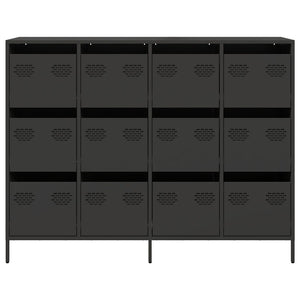 Schwarzes Sideboard 135 cm aus Stahl