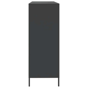 Schwarzes Sideboard 135 cm aus Stahl