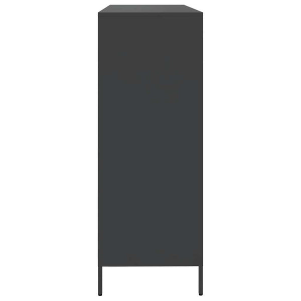Schwarzes Sideboard 135 cm aus Stahl