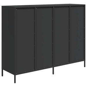 Schwarzes Sideboard 135 cm aus Stahl