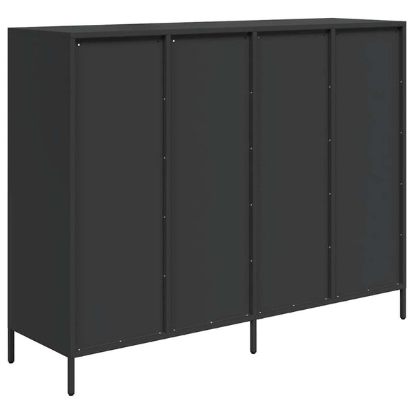 Schwarzes Sideboard 135 cm aus Stahl