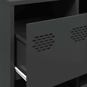 Schwarzes Sideboard 135 cm aus Stahl
