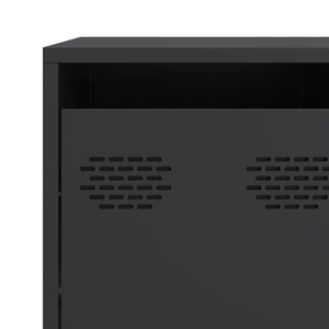 Schwarzes Sideboard 135 cm aus Stahl