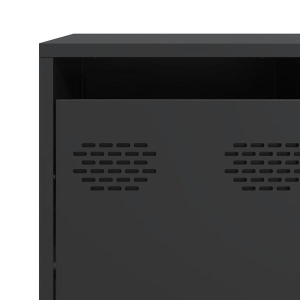 Schwarzes Sideboard 135 cm aus Stahl