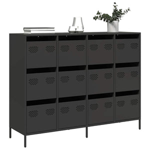 Schwarzes Sideboard 135 cm aus Stahl