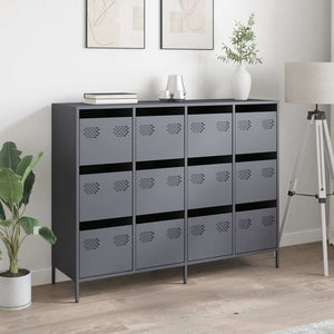 Anthrazit Sideboard 135 cm Kaltgewalzter Stahl