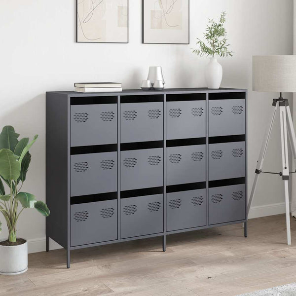 Anthrazit Sideboard 135 cm Kaltgewalzter Stahl