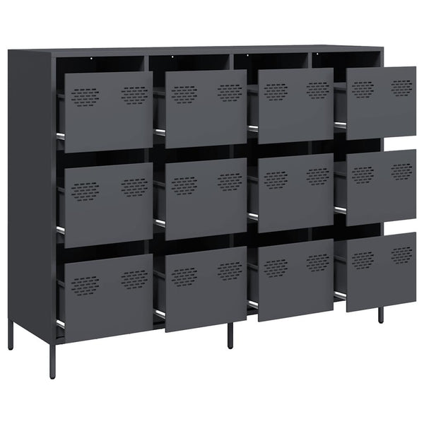 Anthrazit Sideboard 135 cm Kaltgewalzter Stahl