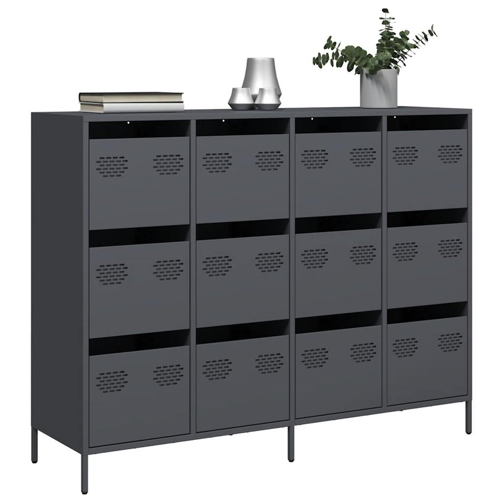 Anthrazit Sideboard 135 cm Kaltgewalzter Stahl