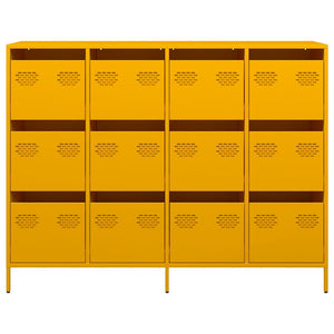 Senfgelbes Sideboard, 135 cm Stahl