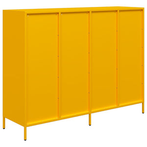 Senfgelbes Sideboard, 135 cm Stahl