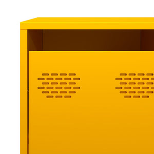 Senfgelbes Sideboard, 135 cm Stahl