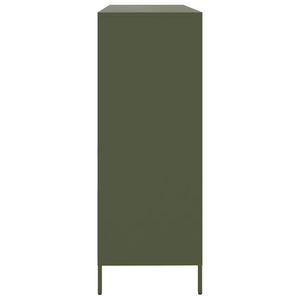 Olivgrünes Sideboard 135 cm aus Stahl