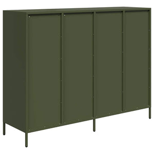 Olivgrünes Sideboard 135 cm aus Stahl