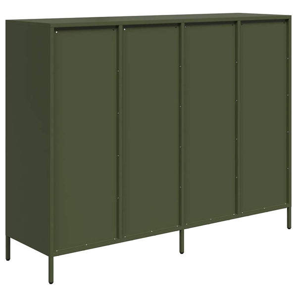 Olivgrünes Sideboard 135 cm aus Stahl