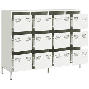 Weißes Sideboard 135 cm aus Stahl