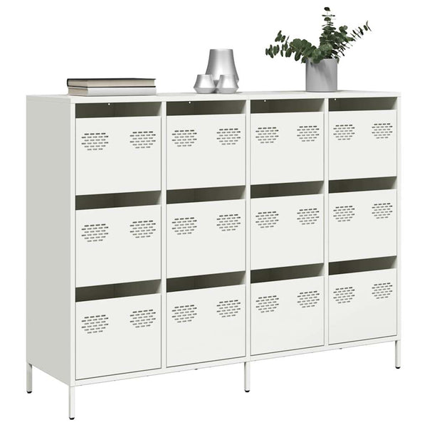 Weißes Sideboard 135 cm aus Stahl